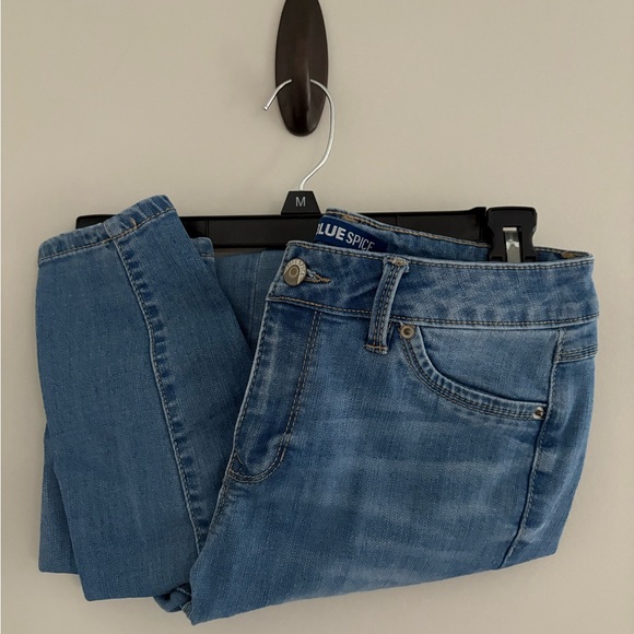 Juniors Blue Spice Jeans Size 5 Skinny Pants - Picture 1 of 4